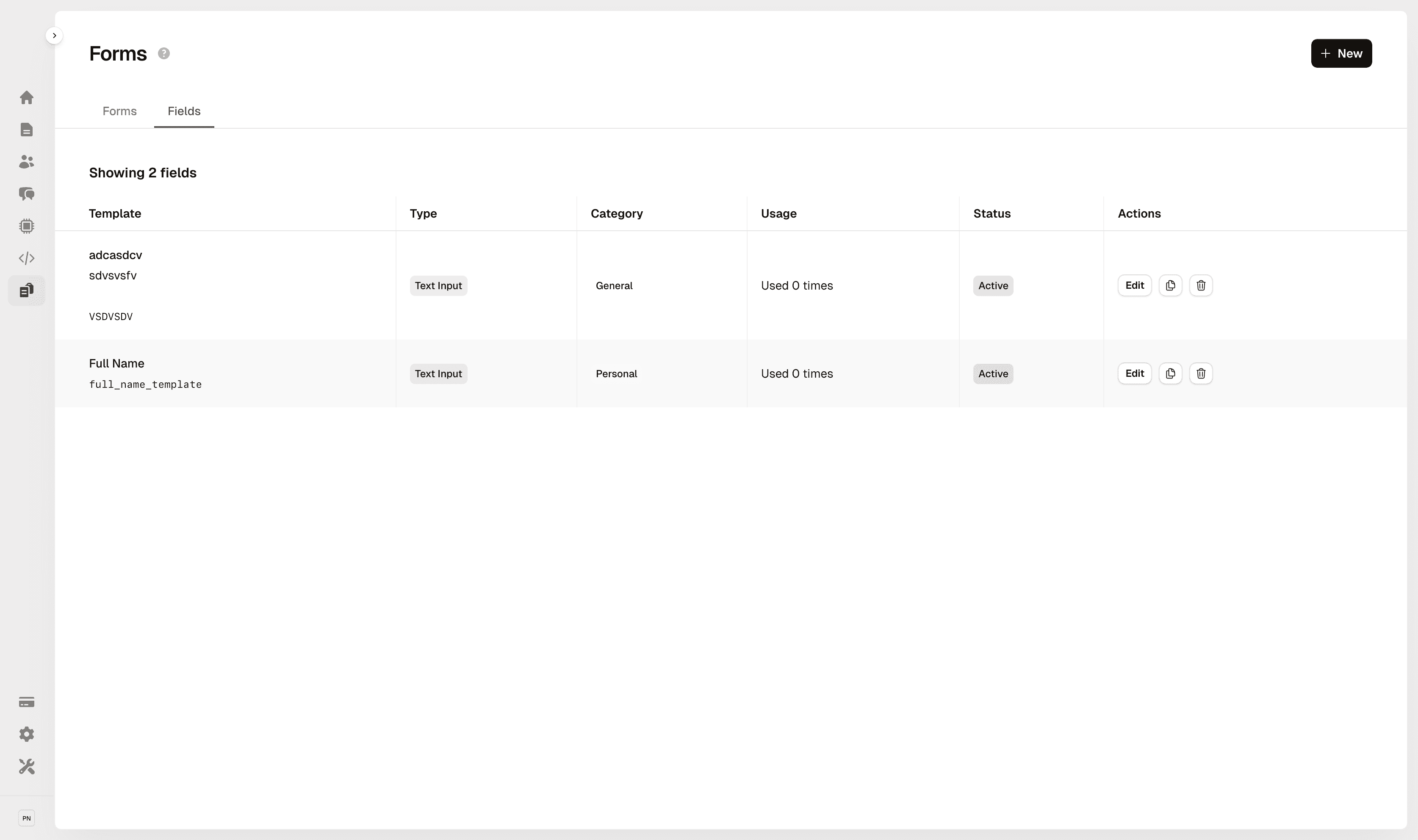 Dynamic form interface with smart validation and auto-completion